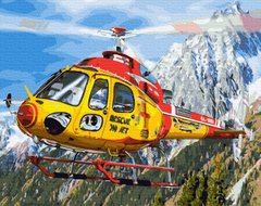 Купить Картина по номерам без коробки. Вертолет в Альпах  в Украине