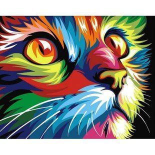 Купить Набор алмазной вышивки камнями на подрамнике. Мой любимый кот 40 x 50 см  в Украине