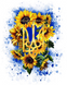 Алмазная мозаика на подрамнике. Герб Украины-3 50 х 40 см