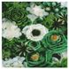 Алмазна мозаїка круглими камінчиками. Зелені відтінки квітів (на підрамнику, 50 х 50 см), З підрамником, 50 х 50 см