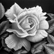 Алмазная мозаика. Очаровательная роза 40 х 40 см, Без подрамника, 40 х 40 см