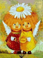 Купити Картина за номерами. Пара сонячних ангелів  в Україні