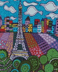 Купить Мозаика по номерам (на подрамнике). Облака в Париже  в Украине