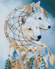 Купити Алмазна мозаїка. Вовки (Вловлювач снів) 40 x 50 см  в Україні