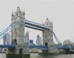 Купить Алмазная мозаика на подрамнику круглыми камушками. Лондонский Tower Bridge 40 x 50 см  в Украине