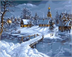 Купити Картина за номерами Premium-якості. Зимова казка  в Україні