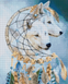 Алмазная мозаика на подрамнике. Волки (Ловец Снов) 40 x 50 см