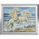Алмазна мозаїка Білі коні, Без підрамника, 36 х 47 см