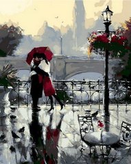 Купити Картина за номерами. Поцілунок під дощем  в Україні