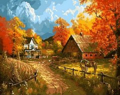 Купить Картина по номерам. Сельский пейзаж  в Украине