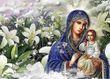 Купить Алмазная техника 55х40 см. Богородица Неувядающий цвет. Набор для выкладки камешками  в Украине