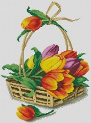 Купити Набір алмазної мозаїки Кошик тюльпанів  в Україні