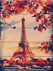 Купити Картина за номерами на дереві. Париж  в Україні