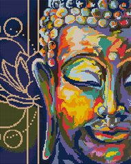 Купить Алмазная мозаика на подрамнике. Красочный Будда (40 x 50 см)  в Украине