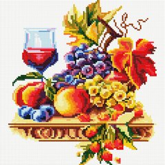 Купити Алмазна мозаїка 30х30см Вино і фрукти TT603  в Україні
