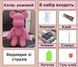 Алмазный мишка 18 см, фигурка из алмазной мозаики 5D розового цвета