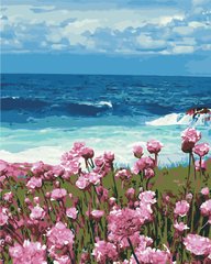 Купити Картина за номерами. Квіти біля моря  в Україні