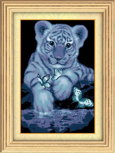 Купити Діамантова мозаїка Білий тигр  в Україні
