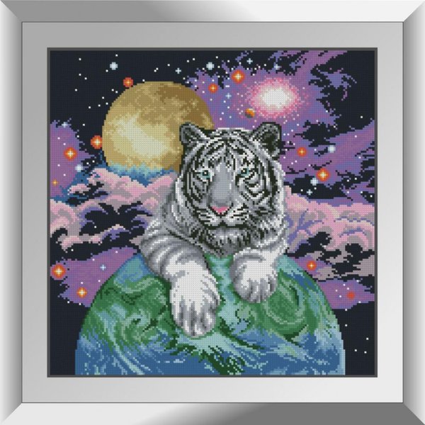 Купити Алмазна мозаїка. Космічний тигр 45x62 см  в Україні