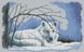 Алмазная вышивка Волк в снегу, Без подрамника, 35 х 56 см