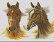 Набор для алмазной живописи Две лошади, Без подрамника, 34 х 44 см