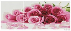 Купити Набір алмазної мозаїки триптих ColorArt Букет троянд 3х40х50 TR1001  в Україні