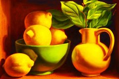 Купить Картина из мозаики. Натюрморт с лимонами  в Украине