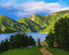 Купить Картина по номерам без коробки. Горное озеро  в Украине