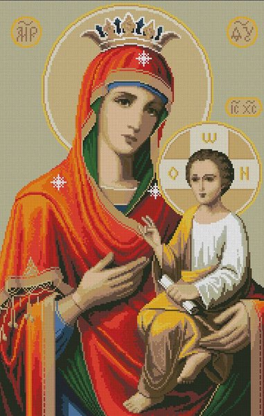 Купить Набор для мозаики камнями. Богородица Иверская  в Украине