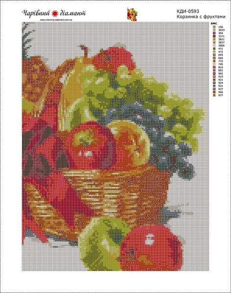 Купить Картина из мозаики. Корзинка с фруктами  в Украине