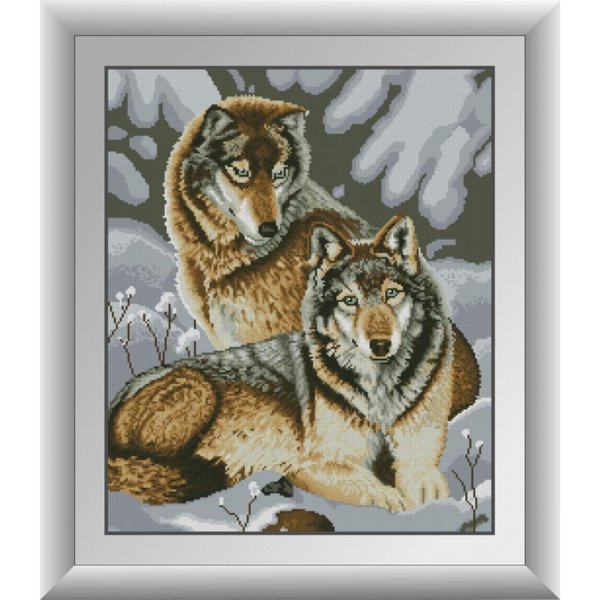 Купить Алмазная живопись Два волка  в Украине