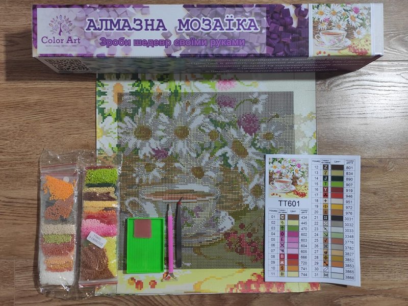 Купити Алмазна мозаїка 30х30см Чаювання TT601  в Україні