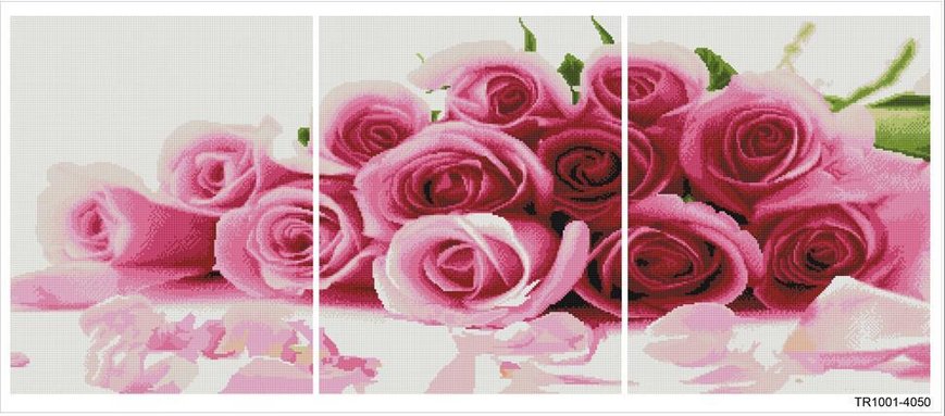 Купити Набір алмазної мозаїки триптих ColorArt Букет троянд 3х40х50 TR1001  в Україні
