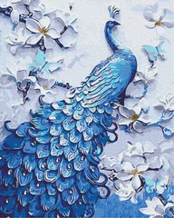 Купить Картина по номерам Голубой павлин  в Украине