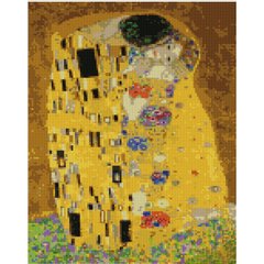 Купити Алмазна мозаїка на підрамнику. Густав Клімпт Поцілунок (30 х 40 см, набір для творчості, картина стразами)  в Україні