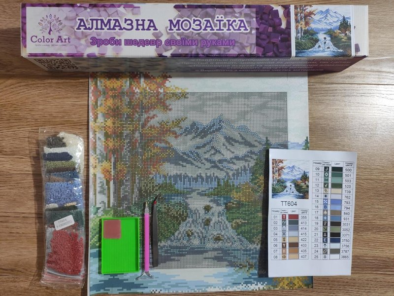 Купити Алмазна мозаїка 30х30см Гірська річка TT604  в Україні
