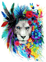 Купити Набір для малювання по цифрам. Чарівний лев (без коробки)  в Україні