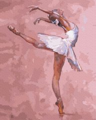 Купити Картина антистрес за номерами. Балерина в рожевому кольорі  в Україні