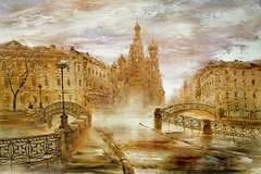 Купити Картина з страз. Міст в сутінках міста  в Україні
