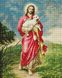 Набор алмазной мозаики 40x50 см. Икона Иисус с ягненком
