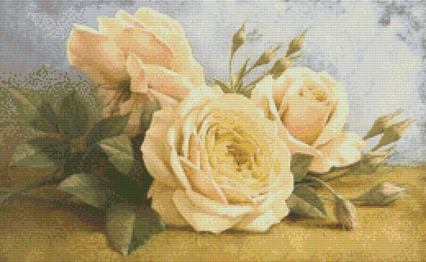 Купити Алмазна мозаїка 40 х 65 см. Чайні троянди  в Україні