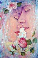 Купити Алмазна мозаїка. Поцілунок – Троянди 60 х 40 см  в Україні
