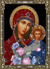 Купить Картина из страз. Богородица с Иисусом  в Украине
