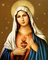 Купить Алмазная мозаика на подрамнике. Икона Дева Мария  в Украине