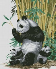 Купити Діамантовий живопис Сім'я панд  в Україні