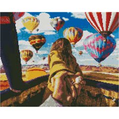 Купить Алмазная мозаика. Путешествие на воздушном шаре (40 х 50 см, набор для творчества, картина стразами)  в Украине