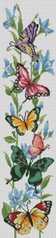 Купити Алмазна мозаїка. Метелики з синіми дзвіночками 20x84 см  в Україні