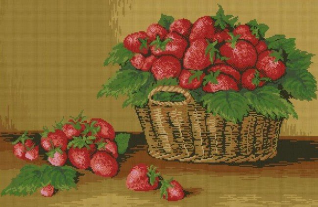 Купити Алмазна мозаїка Кошик полуниці  в Україні