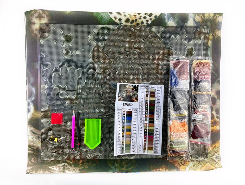 Купити Алмазна мозаїка Погляд леопарда 40х50см SP052  в Україні